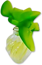 Vintage L'Air Du Temps 1/2 OZ Lalique Green Top